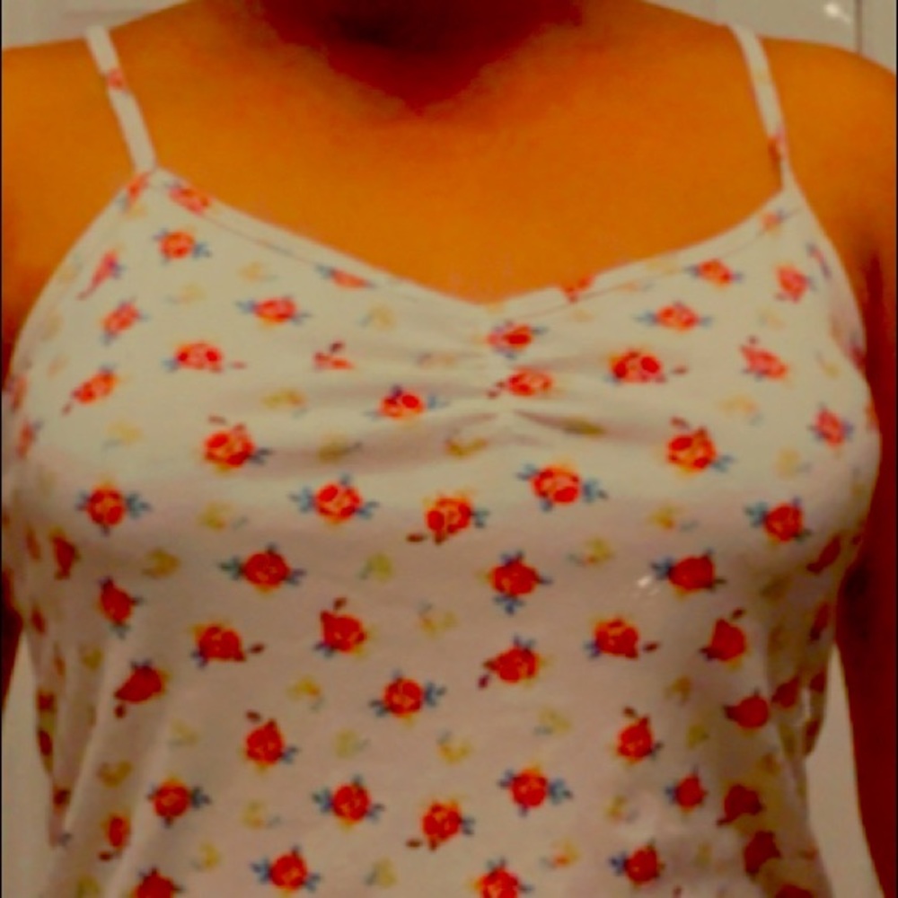 Flower white Scrapped shirt